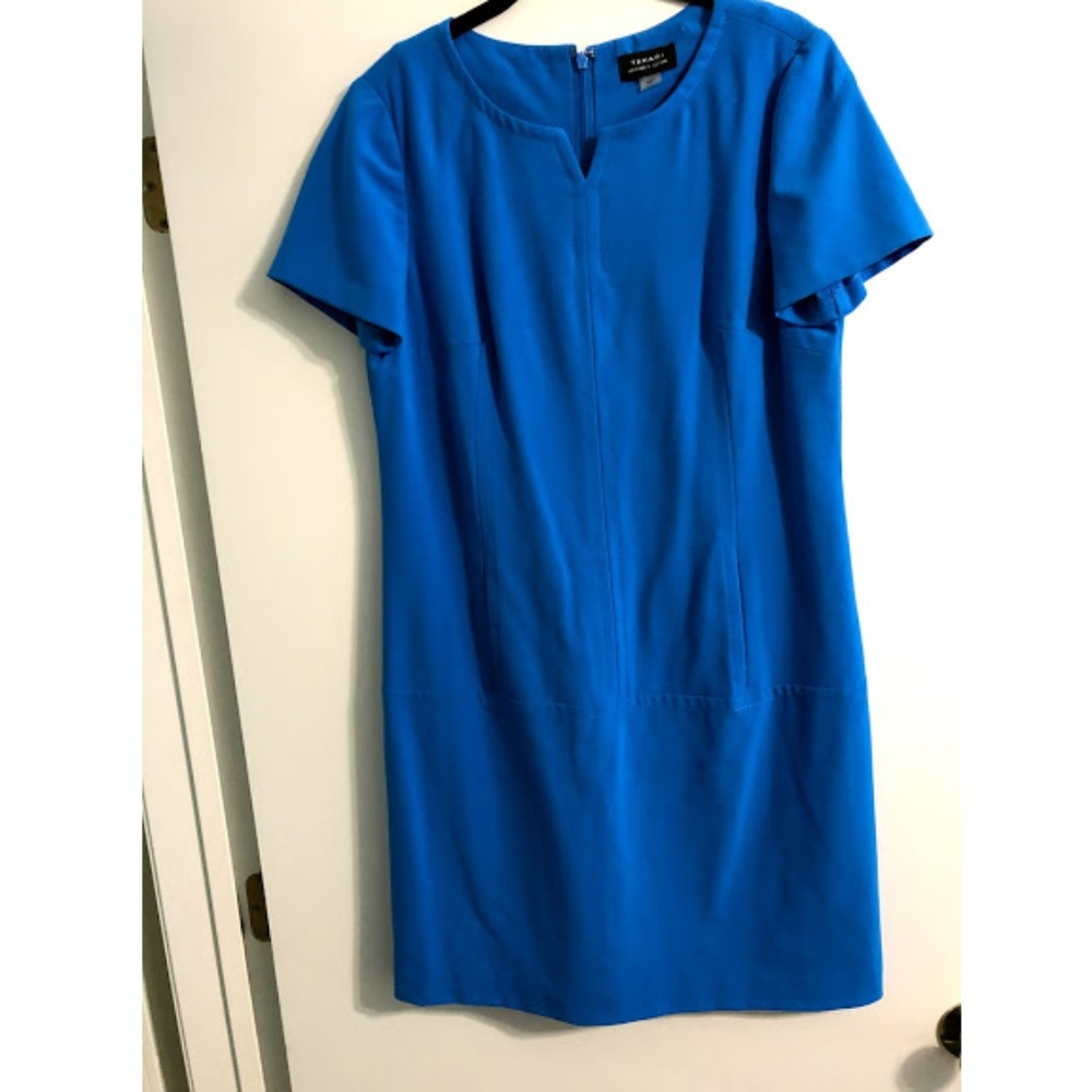 Tahari Blue Sheath Dress